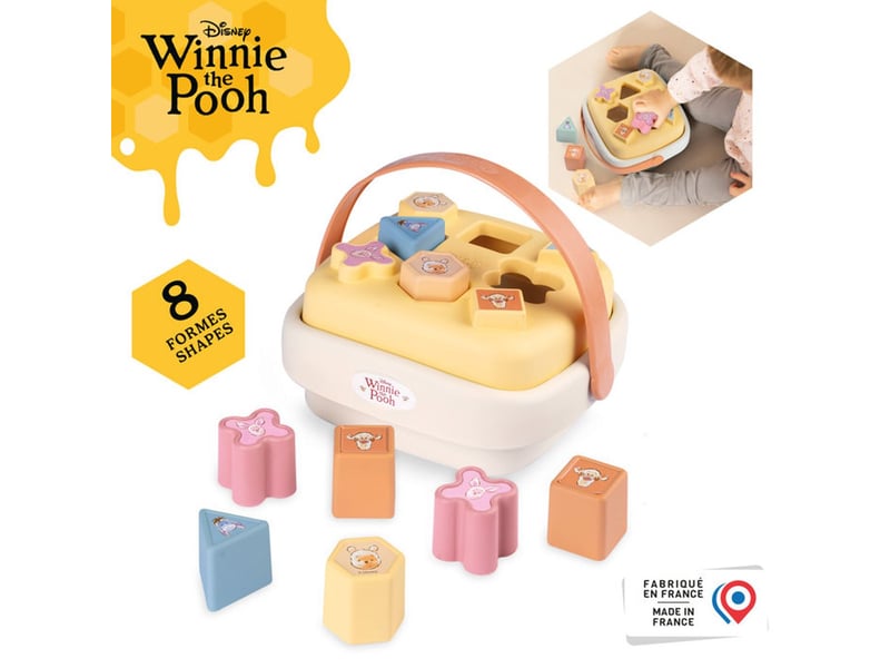  Traineau de tri formes et couleurs 8 pièces winnie l’ourson avec poignée 12 mois 7600140701 - Conforama E