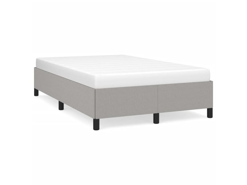  Lit double- lit adulte -  cadre de lit sans matelas gris clair 120x190 cm tissu  - Conforama A