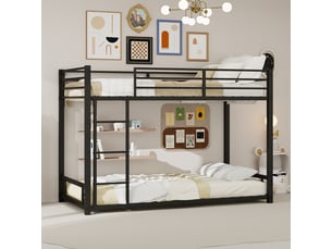 Lit superposé 90x190 cm <strong></strong> <strong></strong> coloris noir