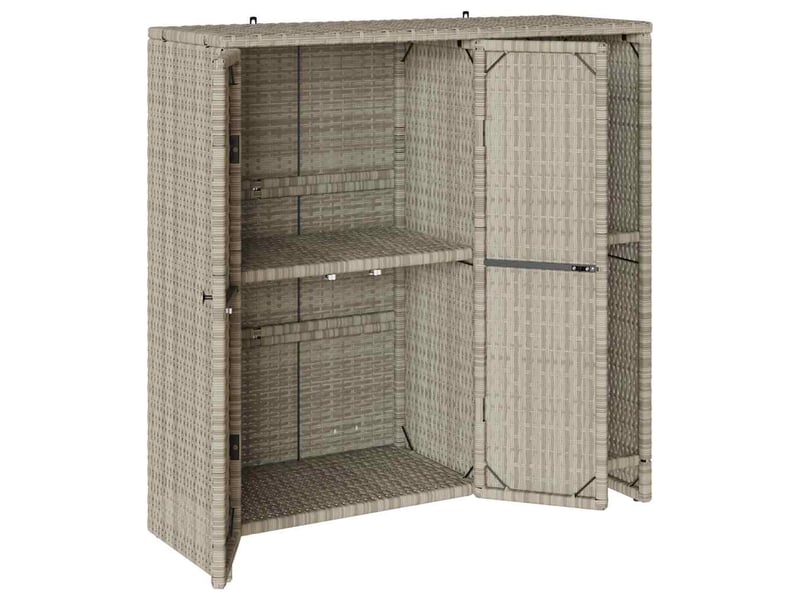  Meuble de rangement, armoire de rangement gris clair 100x36x102 cm rotin  - Conforama D