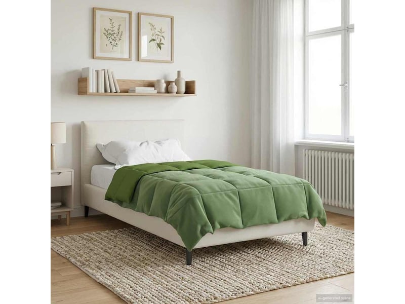  Duvet - couette complet toute l'année 155 x 200 cm 4 saisons vert  - Conforama B
