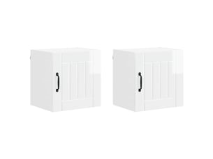 Meuble mural de cuisine, armoire de cuisine 2 pcs blanc brillant bois d'ingénierie shl2176
