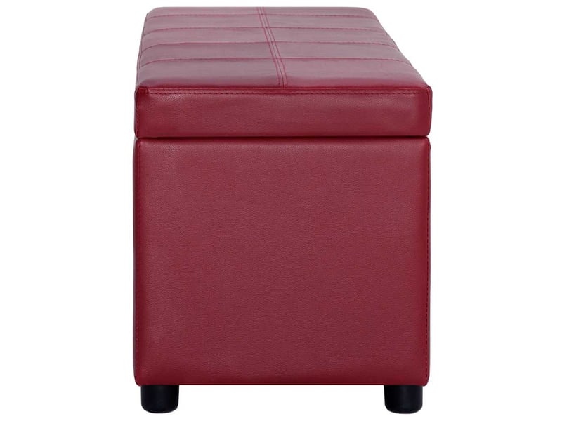  Banc d'entrée, banc d'intérieur avec compartiment de rangement 116 cm bordeaux similicuir  - Conforama C