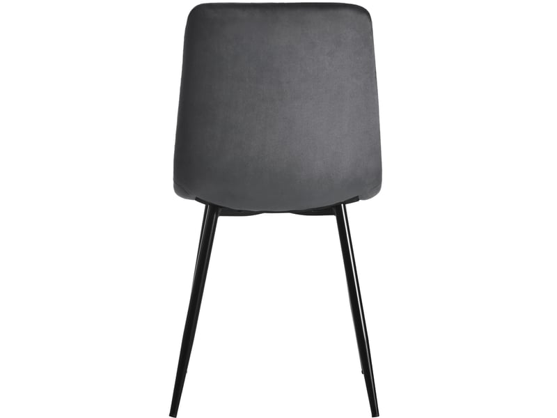  Ensemble de salle à manger avec 4 chaises, table rectangulaire 117 x 68 cm, chaises en velours gris foncé, pieds dorés  - Conforama D