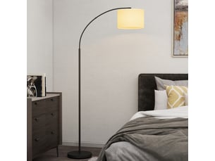 Lampadaire avec télécommande abat-jour réglable 11 température de couleurs et 11 niveaux de minuterie luminosité noir