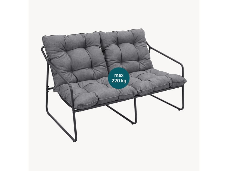  Ensemble de meubles de jardin kivanta 5 pièces gris foncé [en.casa] Kivanta - Conforama C
