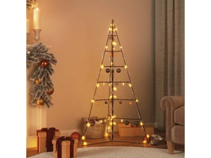 Arbre de noël, sapin de noël en métal pour décoration noir 140 cm