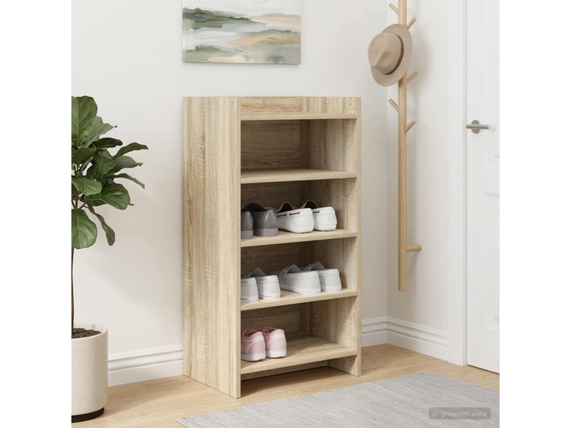  Meuble à chaussure, cabinet à chaussures avec stockage chêne sonoma 48x36x92 cm shl5170  - Conforama B