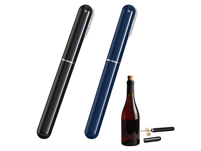 2pcs tire bouchon pompe à air, 2-en-1 tire bouchon avec coupe-papier aluminium, aspect élégant, facile à transporter, pour la maison, le restaurant - Conforama A