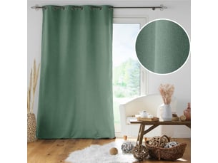 Lot de 2 rideaux à œillets 140 x 260 cm isolants doublure polaire jupiter cèdre