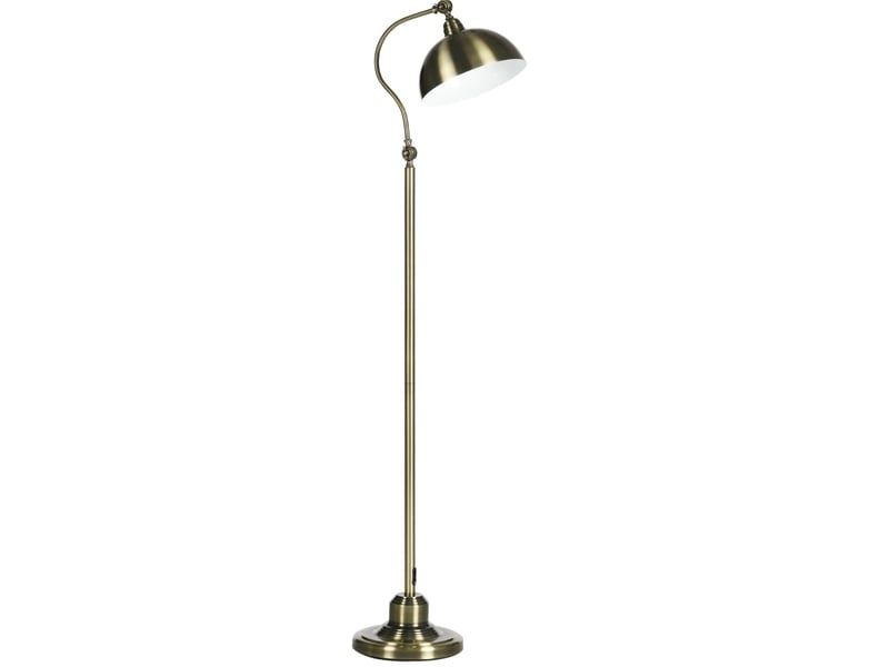  Lampadaire arc 42x25,5x152 cm bronze en métal, abat-jour réglable, douille e27 et interrupteur au pied  - Conforama A