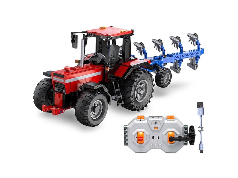 Cada tracteur avec charrue 1:17 2,4ghz bricks 402908 - Conforama D
