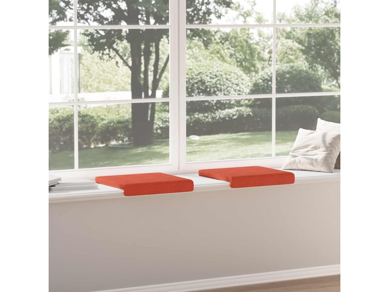  Lot de 2 coussins de banc, coussins d'assise, coussins pour chaisecanapé velours côtelé rouge orange cf52535  - Conforama D