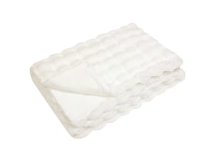 Couverture décorative, couverture antidérapante en fausse de lapin olite blanc shl96874