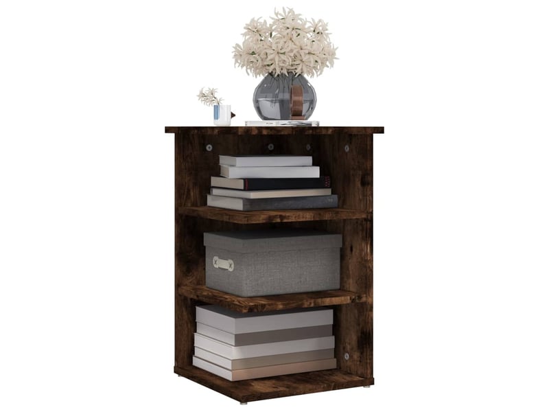  Buffet - armoire latérale chêne fumé 35x35x55 cm bois d'ingénierie  - Conforama D