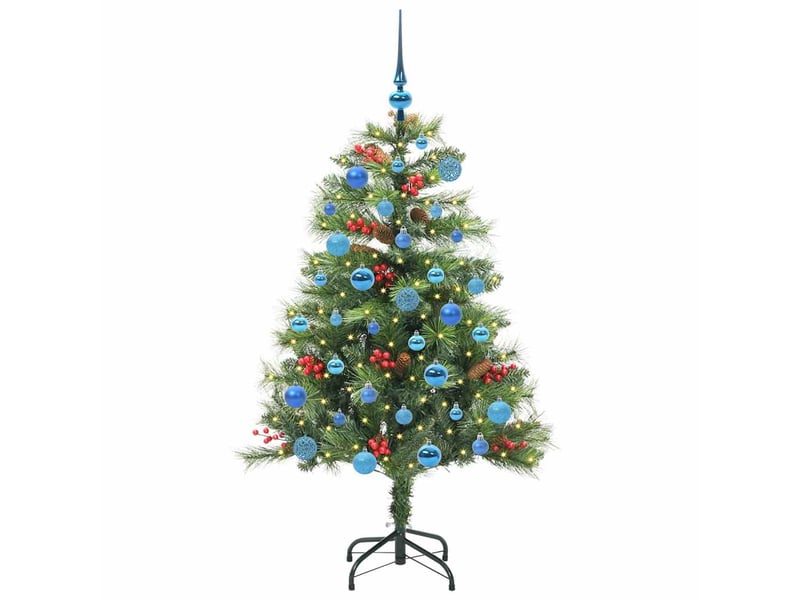  Sapin de noël - arbre de noël artificiel 150 led blanc chaud pvc et métal vert  - Conforama C