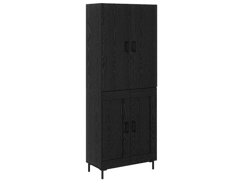  Buffet - haut armoire chêne noir 69,5 x 34 x 180 cm bois d'ingénierie  - Conforama A