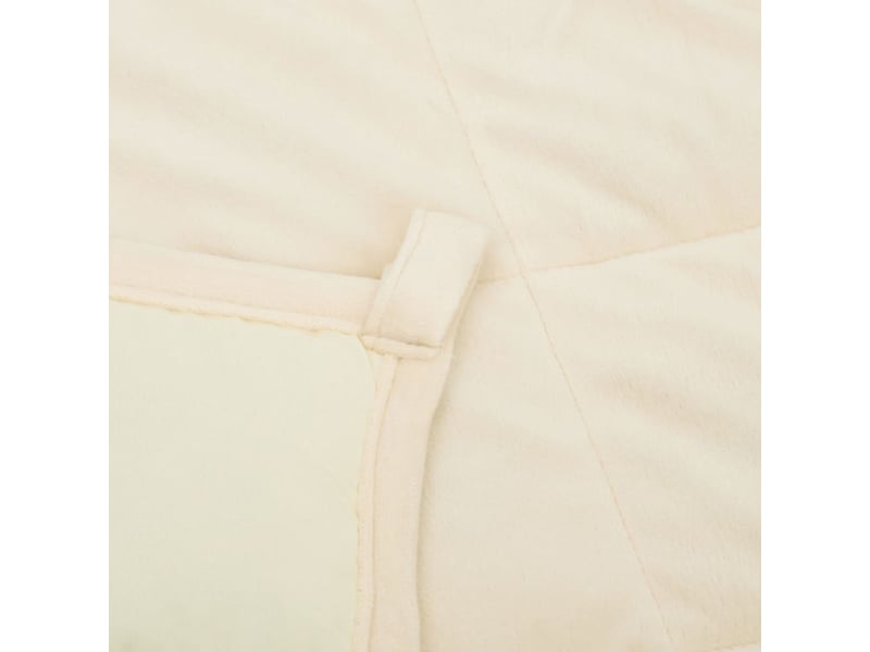  Couverture lestée adulte crème clair 140x200 cm 10 kg tissu shl23949  - Conforama E