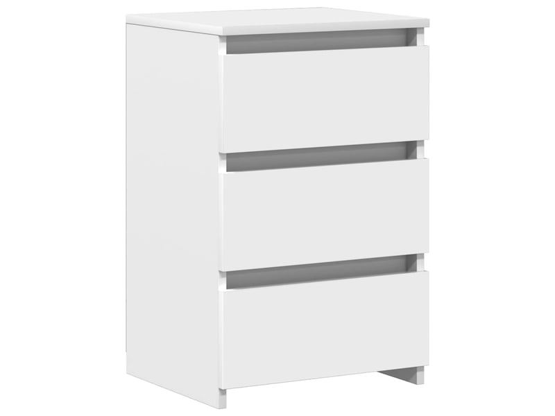  Lot de 2 tables de chevet - cabinet de chevet - table de nuit blanc 40x35x62,5 cm bois d'ingénierie  - Conforama B