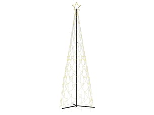 Arbre de noël, sapin de noël cône 500 led blanc chaud 100x300 cm