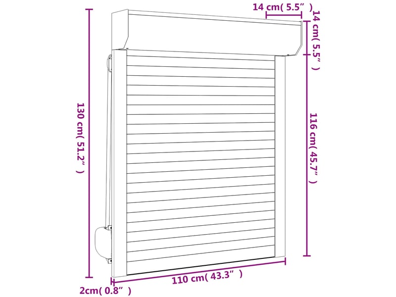  Store enrouleur, store roulant blanc 110 x 130 cm aluminium et polyuréthane cf47251  - Conforama E