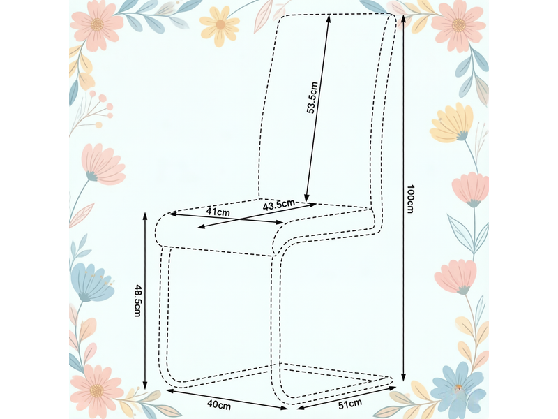  Chaise cantilever confortable avec dossier haut, chaise de bureau, chaise de conférence, chaise de détente (lot de 2)  - Conforama E