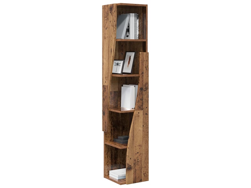  Meuble d'angle, meuble de rangement salon 27,5x27x140cm bois d'ingénierie bois ancien  - Conforama C