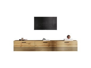 Meuble tv coloris bois clair 160 cm LEYTN