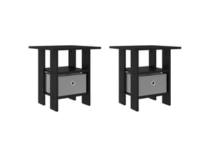 Table de chevet - cabinet de chevet - table de nuit 2 pc chêne noir 41 x 40 x 45 cm