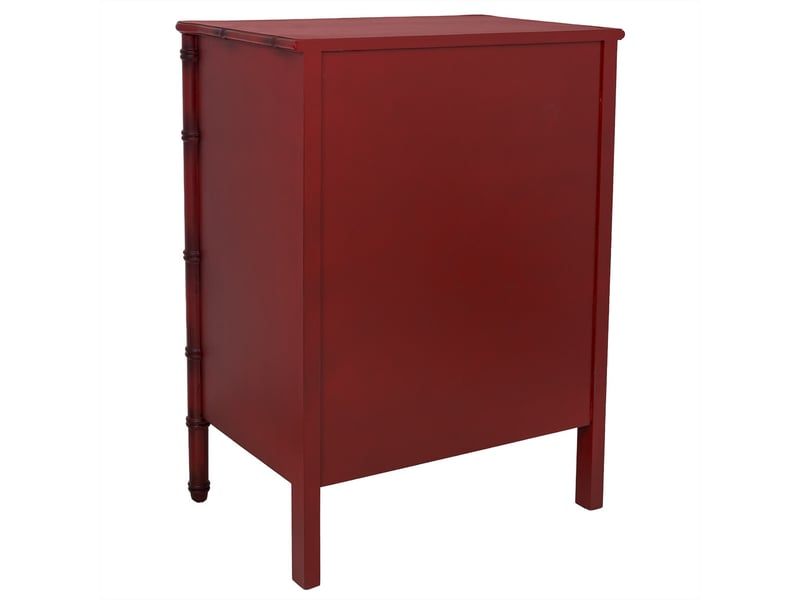  Commode en bois rouge 76x45,5x96 cm h  - Conforama D