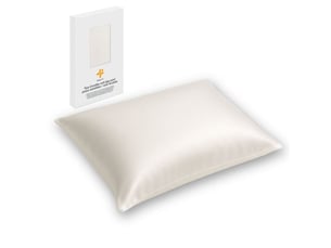 Taie d oreiller soie de mûrier 22 momme 60x40 cm ivoire silvadur 930 flex anti age