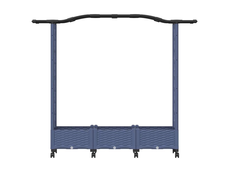  Jardinière - lit élevé avec treillis et toit gris 169 x 40 x 129 cm pp  - Conforama D