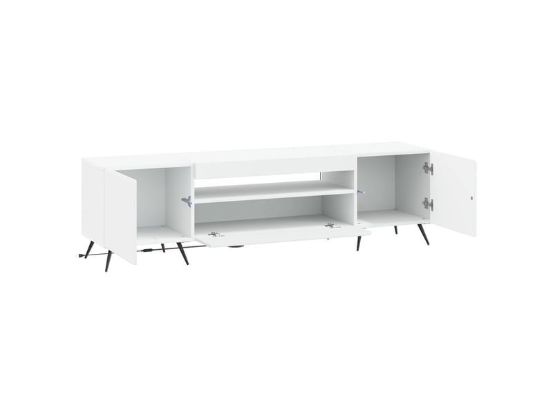  Meuble tv - banc tv - meuble de rangement led blanc bois d'ingénierie  - Conforama E
