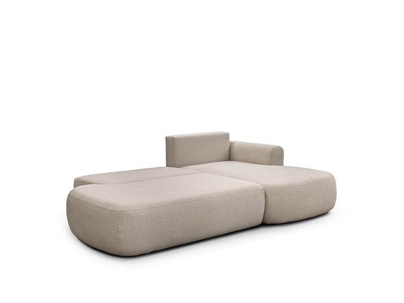  Canapé molino convertible 4 places angle droit beige laine bouclée 3CA61.LO.4AC.D.05 - Conforama D
