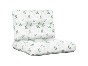 Lot de 2 coussins de palette, coussins de canapé motif de feuilles tissu cf59562