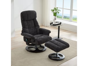 Fauteuil relax manuel Bubbly Tissu noir