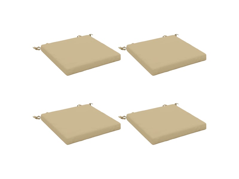 Lot de 4 coussins de siège, coussins d'assise soest 100 % polyester beige cf60306 - Conforama A