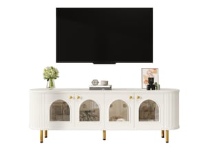 Meuble tv coloris blanc 170 cm <strong>OOIILLEE</strong>  <strong>Luxe haut de gamme</strong>