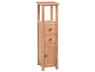 Étagère d’angle 26x26x94 cm bois de chêne massif