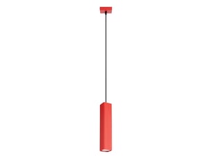 Suspension rayo 1 rouge aluminium moderne 118x8x8cm