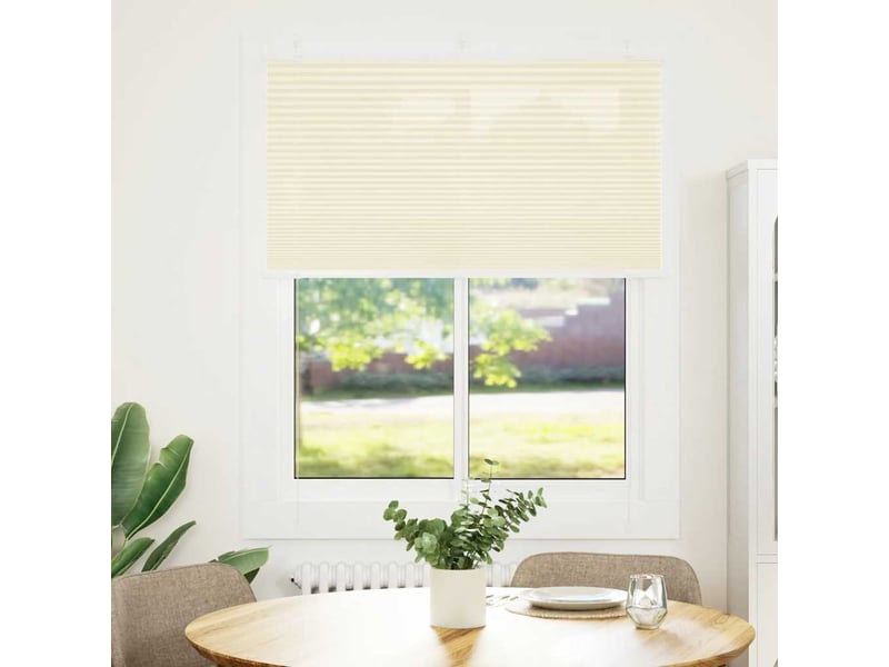  Store plissé, store de fenêtre crème 105x150cm largeur du tissu 104,4cm polyester cf46821  - Conforama A