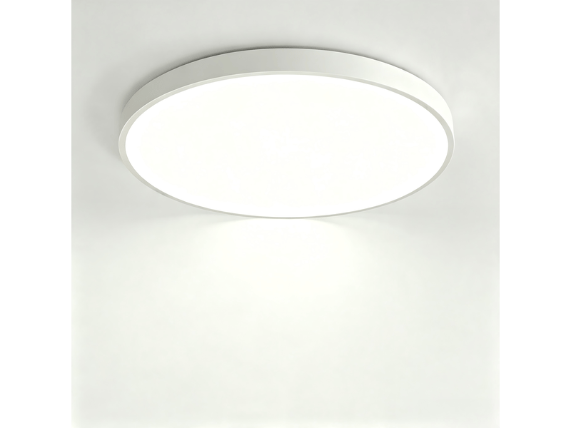  Plafonnier led 54 w plat et rond blanc ø 50 cm | luminaire moderne blanc naturel 4000 k.  - Conforama A
