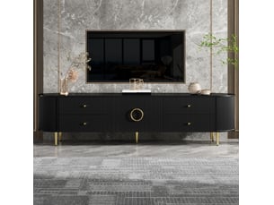 Meuble tv coloris noir 180 cm <strong>MAISENTIEL</strong>  <strong></strong>