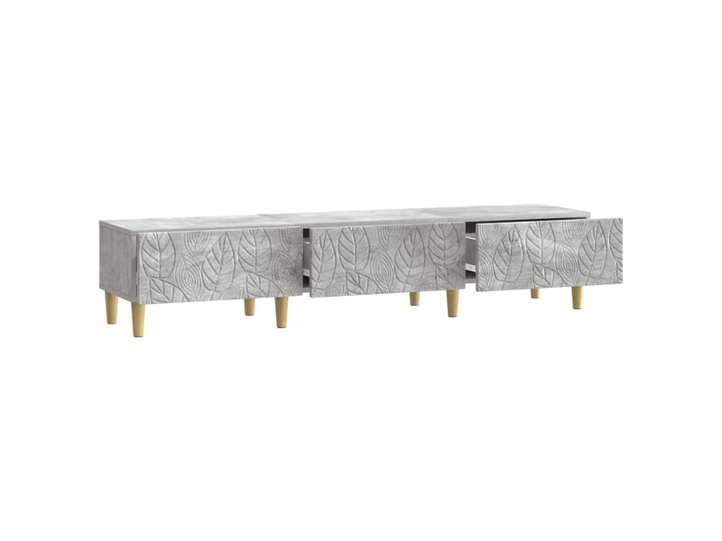  Meuble tv - banc tv - meuble de rangement 147 x 34,5 x 30 cm gris béton bois d'ingénierie  - Conforama D