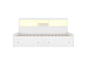 Lit banquette 90x200 cm ZOVIRA   coloris blanc