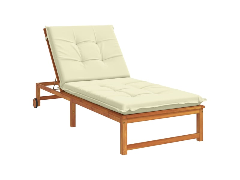 Coussin de transat, coussin pour bain de soleil gemert 100 % polyester crème 190 x 80 x 9 cm cf56142 - Conforama C