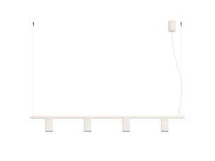 Lustre rayo 4 beige aluminium moderne 208x122x6cm