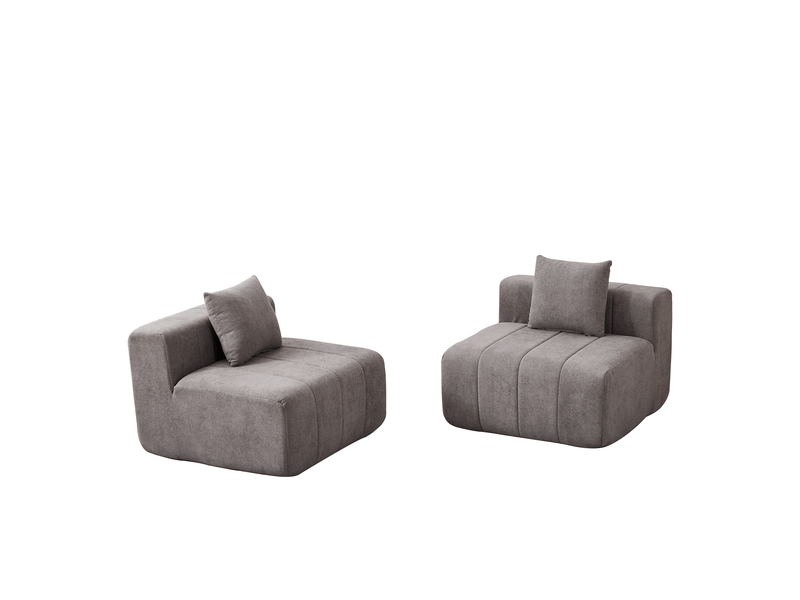 Canapé modulable, canapé de salon, pour salon, chambre, bureau, en chenille, format adapté au salon, pour intérieur - Conforama D