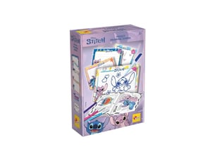 Studio de dessin stitch lisciani giochi avec ardoises effaçables et feutres