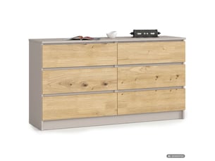 Commode 6 tiroir(s) AKORD Commode K140 coloris beige largeur 138 cm